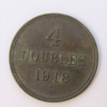 1918 Guernsey 4 Doubles - XF