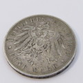1913 Prussia `A` Silver 5 Mark