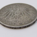 1913 Prussia `A` Silver 5 Mark