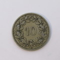 1885 Switzerland 10 Rappen