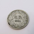 1908 Switzerland 1/2 Franc