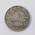 1914 Switzerland 1 Franc - aXF
