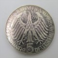 1969 German commemorative 5 Mark - Theodor Fontane - silver