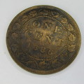 1886 Canada one cents - dark and light