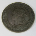 1876 Canada `H` One Cent - XF+/AU