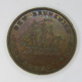 1843 Canada New Brunswick token half penny token - XF