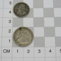 1896 ZAR Paul Kruger 3d and 6d well used tickey and sixpence