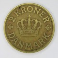 1925 Denmark aluminum bronze 2 Kroner