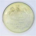 1966 Lesotho 50 Licente - mintmark below date - scarce