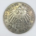 1901 A German States Prussia 5 Mark - crown coin size