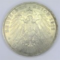 1911 A German States Prussia silver 3 Mark - XF+