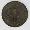 1892 Portugal 5 Reis - AU