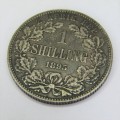 1895 ZAR Paul Kruger 1 Shilling - VF