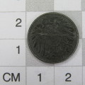 1920 German Empire 5 Pfennig - `J` with cracked die through shield
