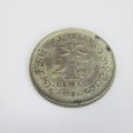 1895 Ceylon Silver 25 cent - uncirculated