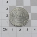 1923 German States Reckoning token 1/10th mark - Cracked die mark