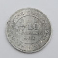 1923 German States Reckoning token 1/10th mark - Cracked die mark