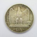 1927 Italy 5 Lire - Fert - AU