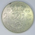 1963 Netherlands 2 1/2 Gulden - uncirculated
