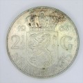 1964 Netherlands 2 1/2 Gulden - some dark silver marks
