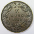 1883 Portugal 10 Reis - XF+