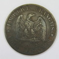 1857 France 5 Centimes `A` mintmark - VF