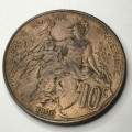1899 France 10 Centimes - very nice condition