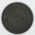 1878 Mauritius 2 Cent - XF - scarce