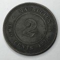 1878 Mauritius 2 Cent - XF - scarce