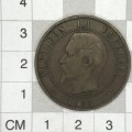1855 France 10 Centimes `BB`