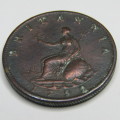 1799 Great Britain George 3 Half Penny - better than VF