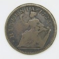 1723 Hibernia Colonial Half Penny - scarce
