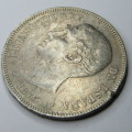 1875 Spain 5 Pesetas - VF+/aVF with rim nick