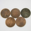 Lot of Pre 1900 Ceylon 1 Cent Coins - well used