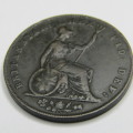 1826 Great Britain George IV Half Penny - VF+