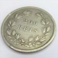 1855 Portugal 200 Reis - KM#491