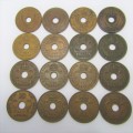 Lot of 16 East Africa 10 Cent coins - different years