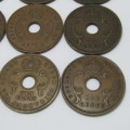 Lot of 16 East Africa 10 Cent coins - different years