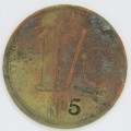O Gee 1/6 Shilling token - No. 5
