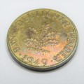 1949 D Germany 10 Pfennig - AU