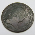 1800 B Austria 3 Kreuzer bronze coin