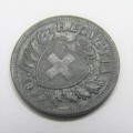 1944 Switzerland 2 Rappen - zinc