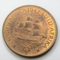 1942 SA Union Half Penny - AU+ with lustre