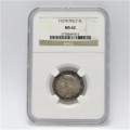 1927 Italy 5 Lire graded MS 62 by NGC