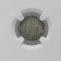 1946 Southern Rhodesia 3 pence MS 63 graded by NGC