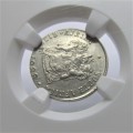 1988 South Africa 1c struck on A 5c planchet 2.5 grams mint error AU Details OBV scratched graded by
