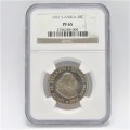 1961 RSA Silver 20c graded PF 65 by NGC