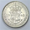 1945 SA Union half crown - EF+