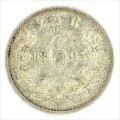 1895 ZAR Kruger 6d Sixpence - XF