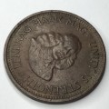 1961 Bronze half cent brown - does not look like the yellow copper specimens at all